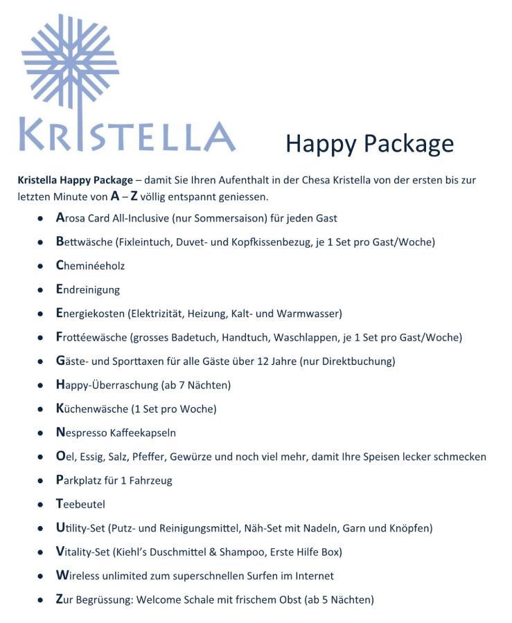 Chesa Kristella Lejlighed Arosa Eksteriør billede